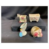 Four Shawnee Ceramic Planters