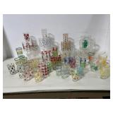 Collection of 40+ Decorative Glass Tumblers