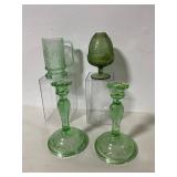 Collection of Green Tiara Glassware
