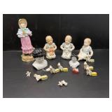 Collection of Porcelain Figurines and Heads