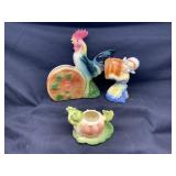 Set of Ceramic Figurines and Planters
