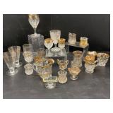 Collection of Gold-Trimmed Glassware