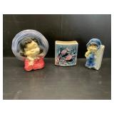 Three Royal Copley Ceramic Vases