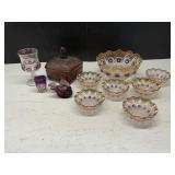 Glassware with Purple Accents