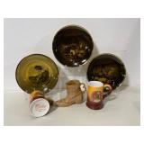 Collection of Plates and Ceramic Mugs