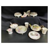 Collection of Hand-Painted Porcelain Items