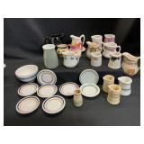 Assorted Ceramic Miniature Creamers and Dishes