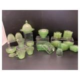 Green Depression Glassware