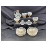Opalescent Hobnail Glassware Set