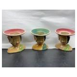 Set of Shawnee Asian-Inspired Candle Holders