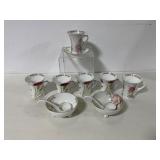 Hand-Painted Nippon Tea Set with Mugs