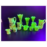 VTG Uranium Glass Souvenirs