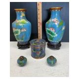 Collection of Cloisonnï¿½ Vases and Accessories