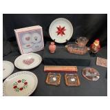 Assorted Decorative Plates and Glassware