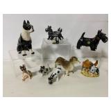 Collection of Ceramic Dog Figurines