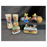 Collection of Mexican and Western-themed Figurines