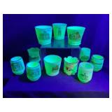 Souvenir Custard Glass Toothpick Holders