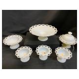 Collection of Milk Glass Compotes and Dish