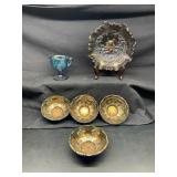 Collection of Iridescent Carnival Glassware