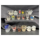 Collection of 18 Miniature Glass Mugs and Steins