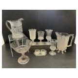 Collection of Etched and Pressed Glassware