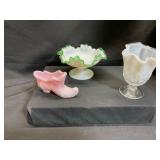3-VTG Fenton Decorative Glass Pieces