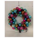 Jewel Tone Wreath with Battery Lights