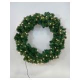 Pre-lit 32-Inch Plush Wreath