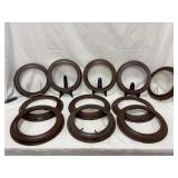 12 Circular Wooden Frames