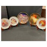 Five Collectible Christmas Plates