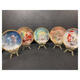 5 Hamilton Christmas Plates