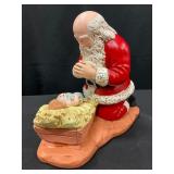 Vintage 1976 Santa Kneeling Figurine