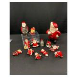 Santa-Themed Candy Dish and Figurines