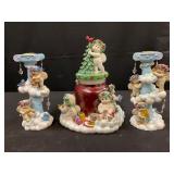 Dreamsicles Candlestick and Christmas Candle Set