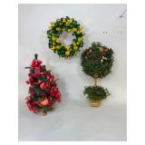 Decorative Wreath, Tree, and Topiary Set
