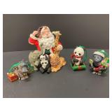 Danbury Mint Santa and Animal Figurines