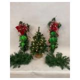 Decorative Mini Tree with Swags Set