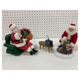 Santa Figurines with Accessories Set
