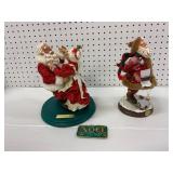 Santa Figurines on Stands
