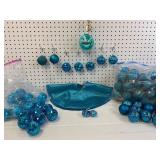 Blue Shatterproof Ornaments & Mini Tree Skirt