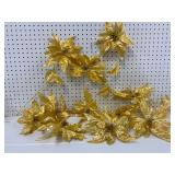 50 Golden Silk Poinsettias