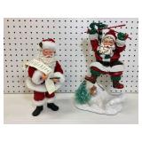 Two Clothtique Santa Figurines