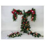 Beaded Fruit Swags with Lighted Tree