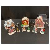 Holiday Ceramic Village Decorations