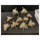 Vickerman Gold Holiday Picks, 12 In
