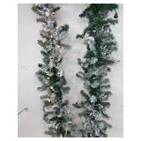 Four 9-Foot Pre-Lit Green Garlands