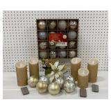 Christmas Decor Set with LED Candles