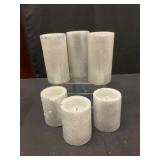 6 Glittered LED Candles