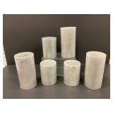 Flameless Silver Glittered Candles