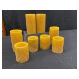 8 Glittered Flameless LED Candles